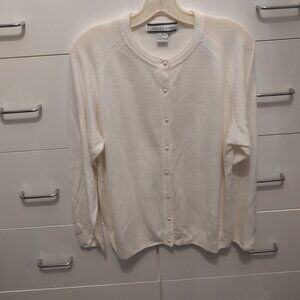 Ivory Cardigan with Pearl Buttons